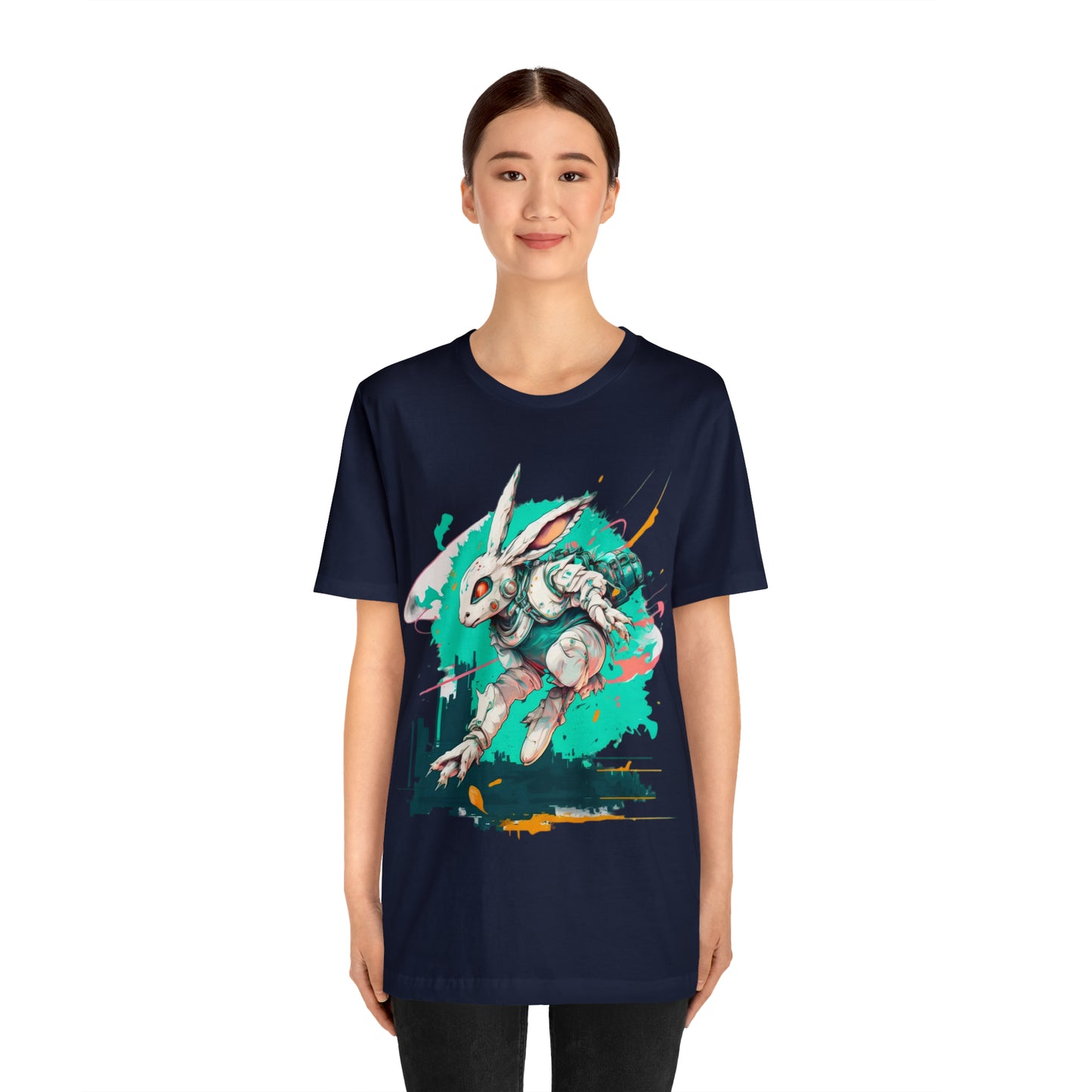 Jumping Tot (White Outfit) - Unisex Jersey Short Sleeve Tee