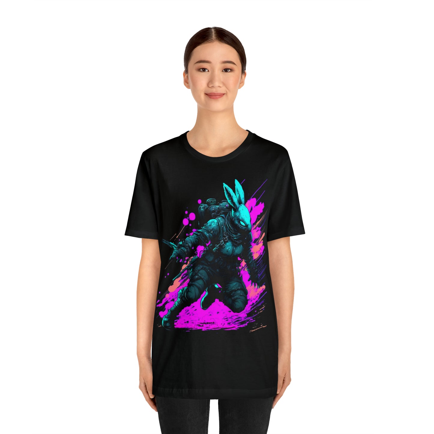 Jumping Tot (Black Outfit) - Unisex Jersey Short Sleeve Tee