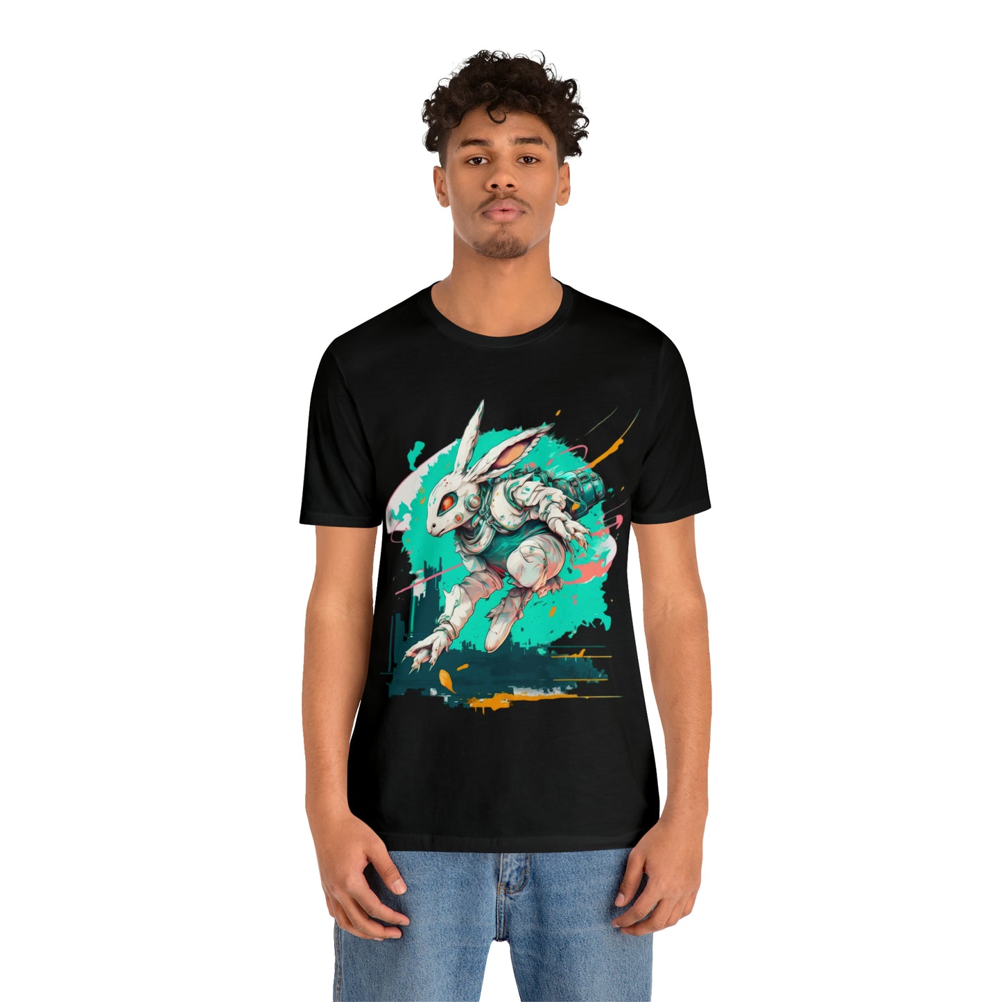 Jumping Tot (White Outfit) - Unisex Jersey Short Sleeve Tee