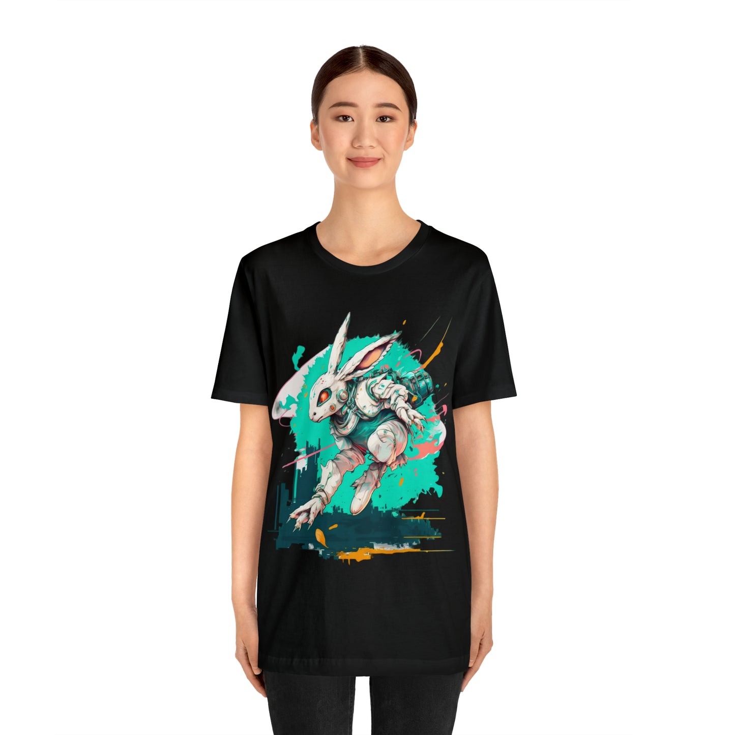 Jumping Tot (White Outfit) - Unisex Jersey Short Sleeve Tee