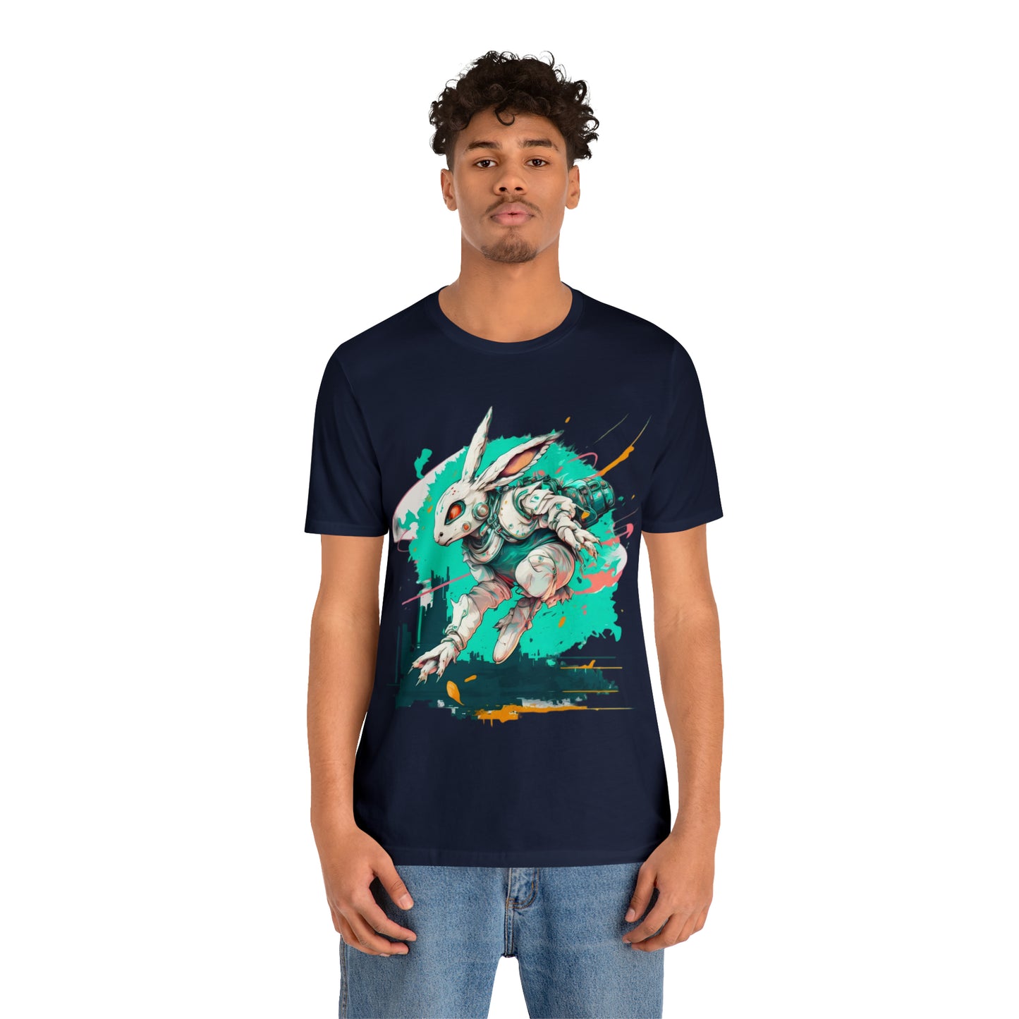 Jumping Tot (White Outfit) - Unisex Jersey Short Sleeve Tee