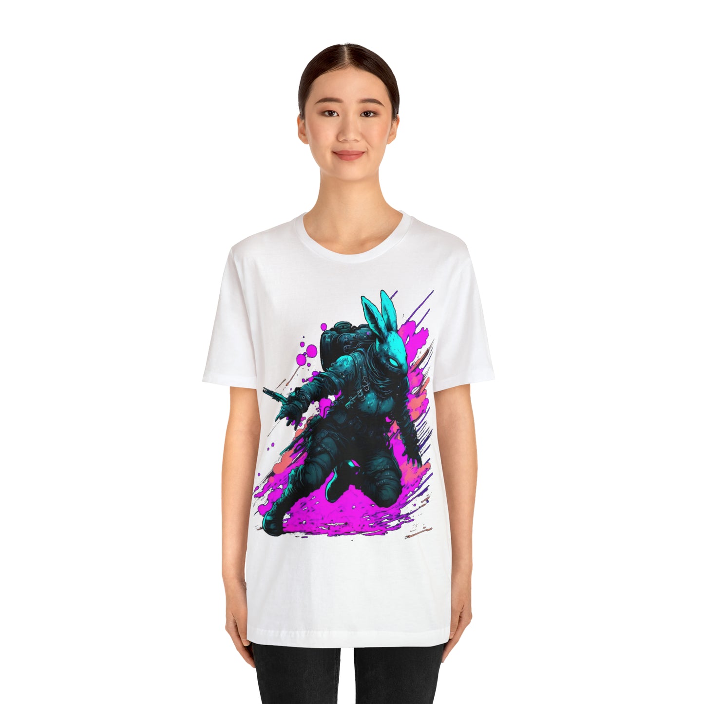 Jumping Tot (Black Outfit) - Unisex Jersey Short Sleeve Tee